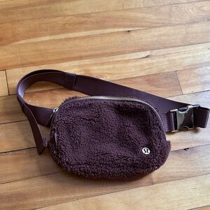 Lululemon Chocolate Fleece Belt Bag
